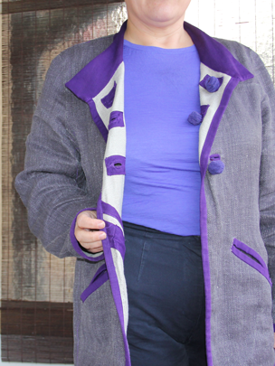 doubleface jacke violette aussenseit